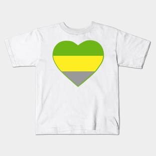 Pride Flag Heart Lithromantic Kids T-Shirt